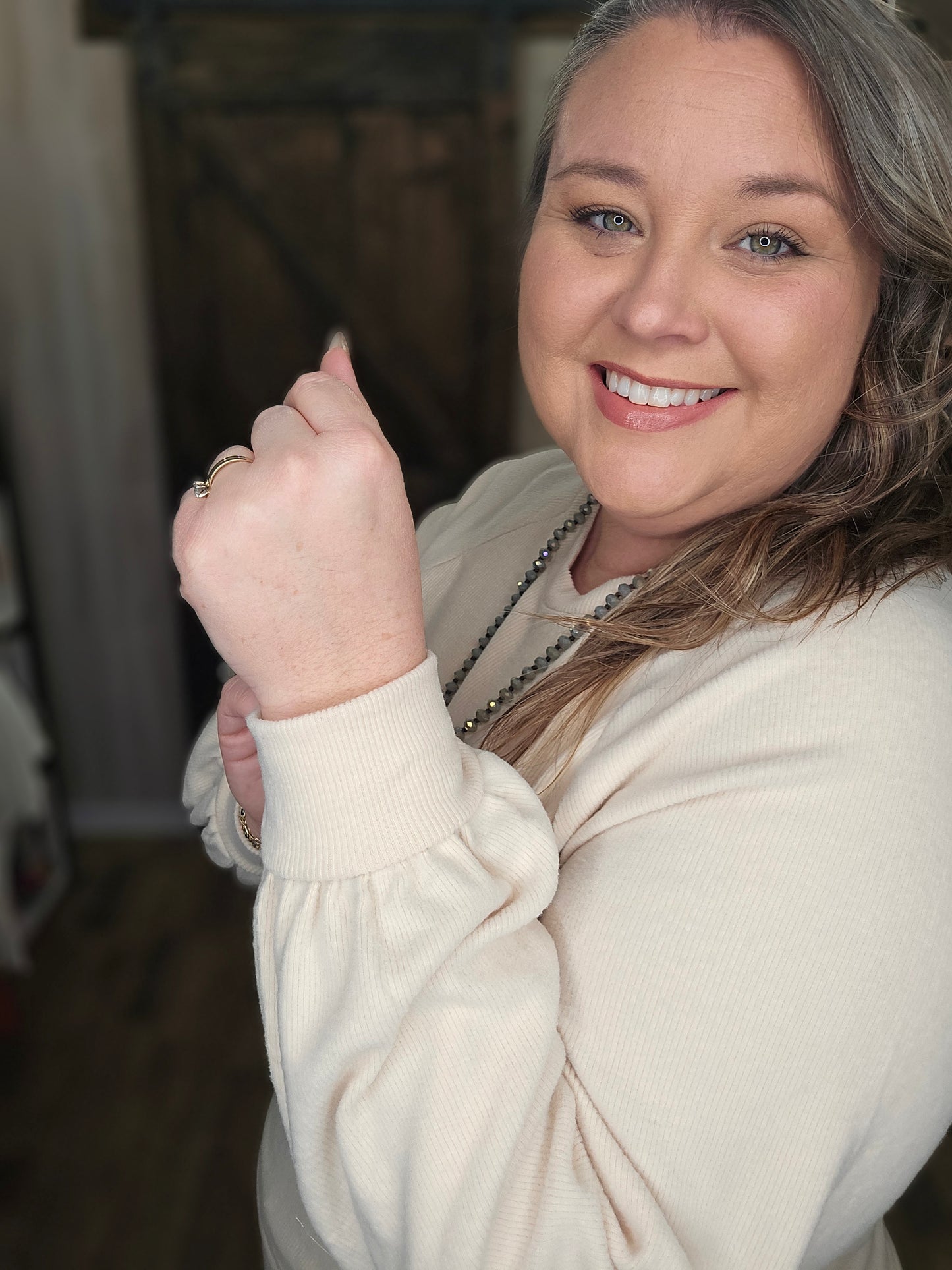 Simple Cutout Knit Top