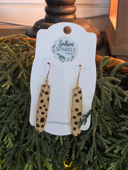 SSB Teardrop Leopard Earrings