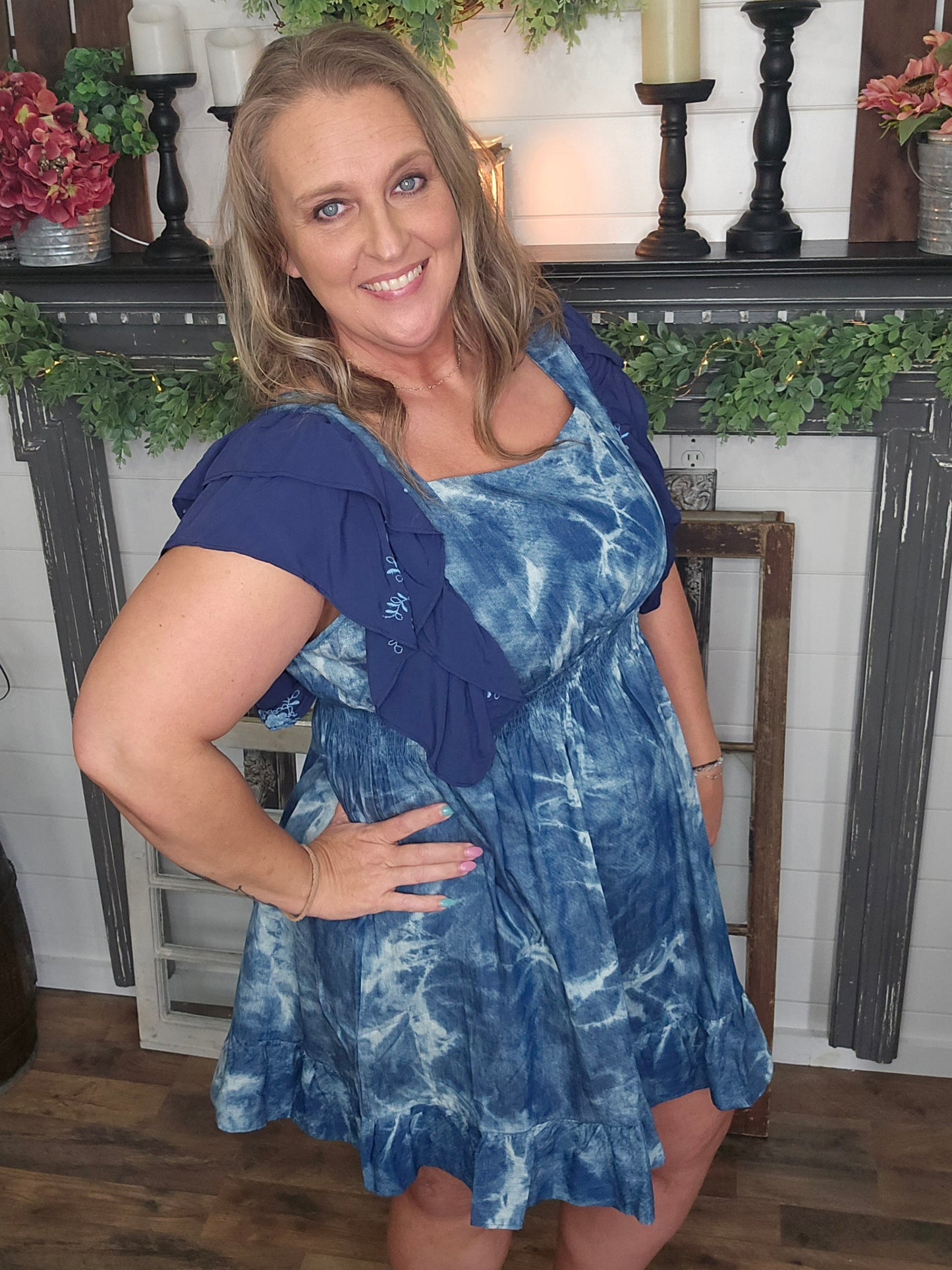 Floral Denim Dress