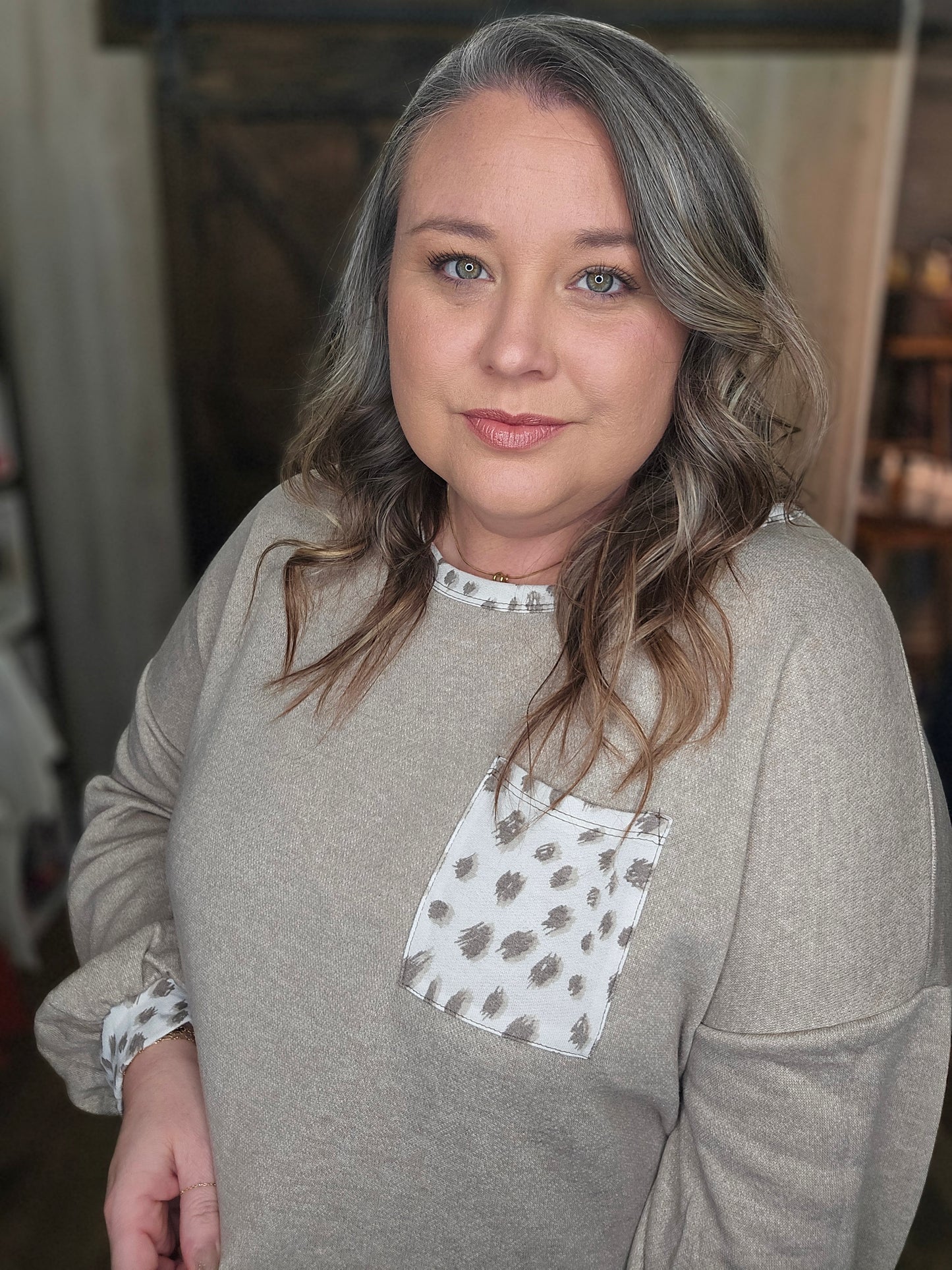 Lannie Leopard Tunic Top