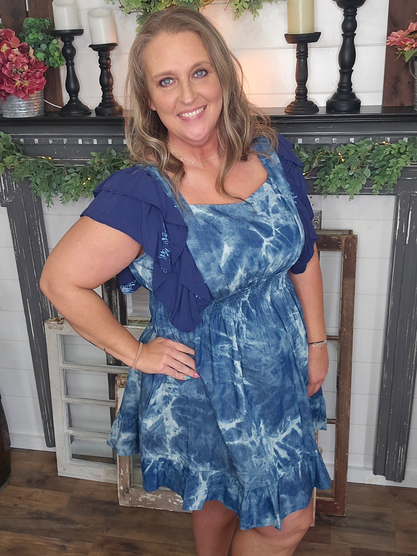 Floral Denim Dress