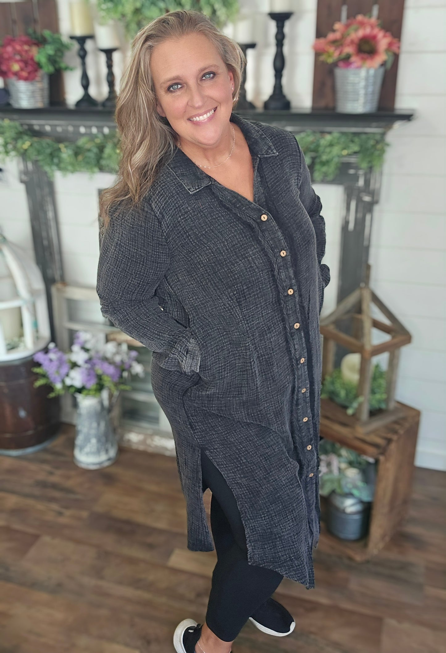 Braleigh Button Down Shirt Dress