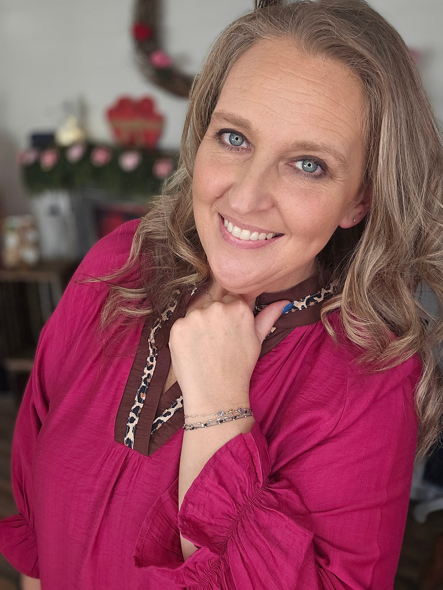 Love It Leopard Trim Top