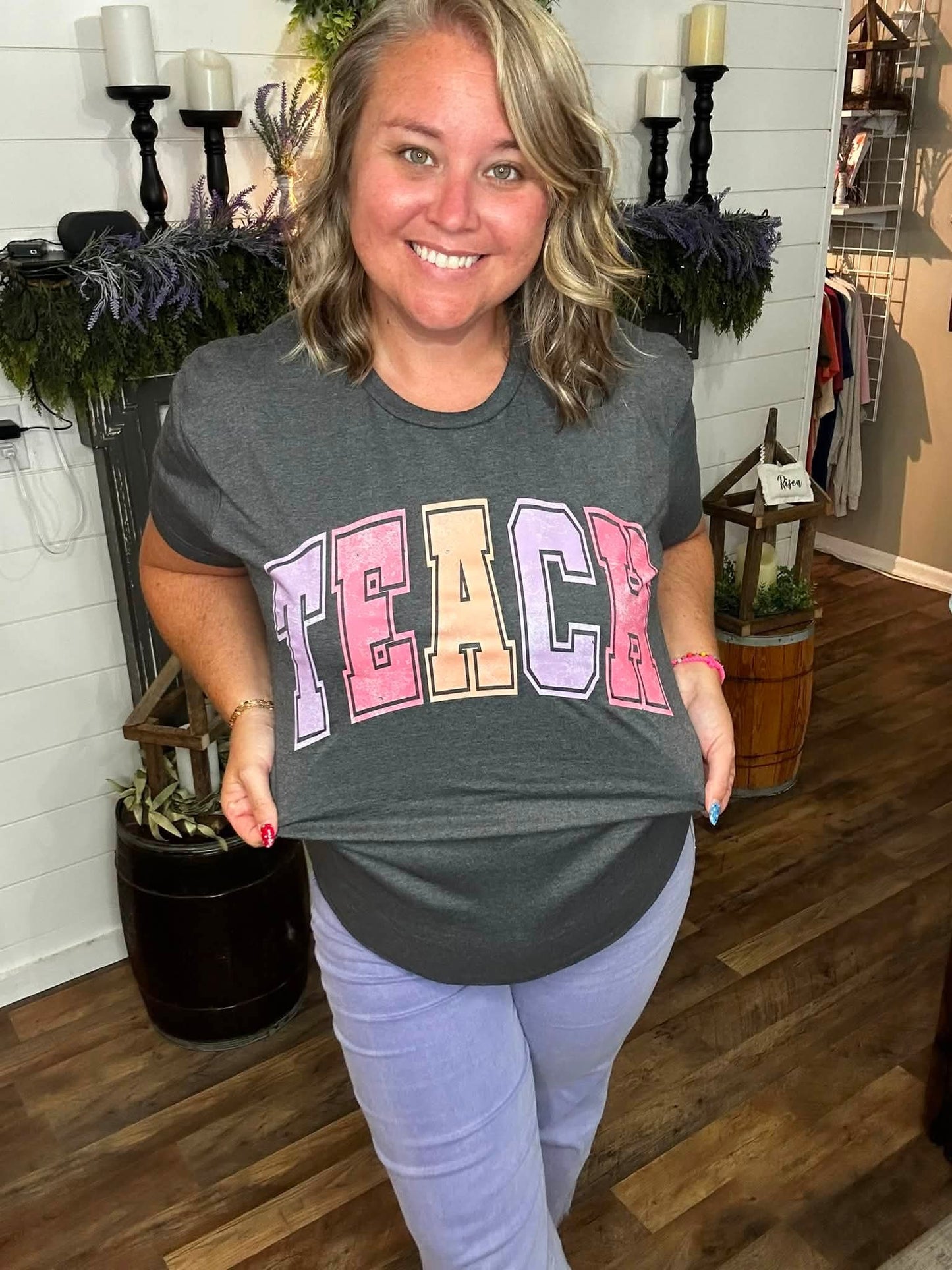 Teach Charcoal Tee