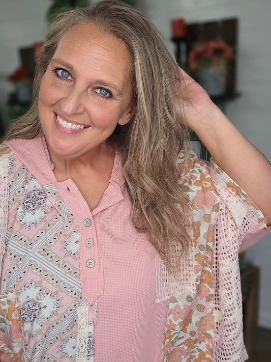 Sweet Melody Patchwork Top
