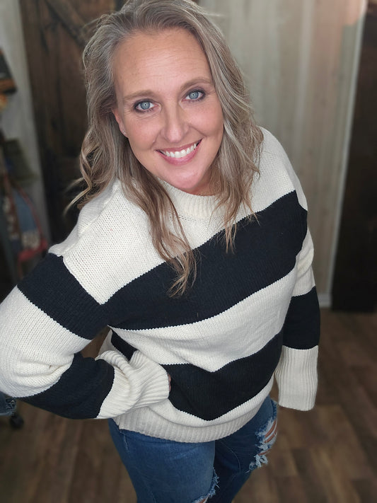 Kara's Color Block Sweater