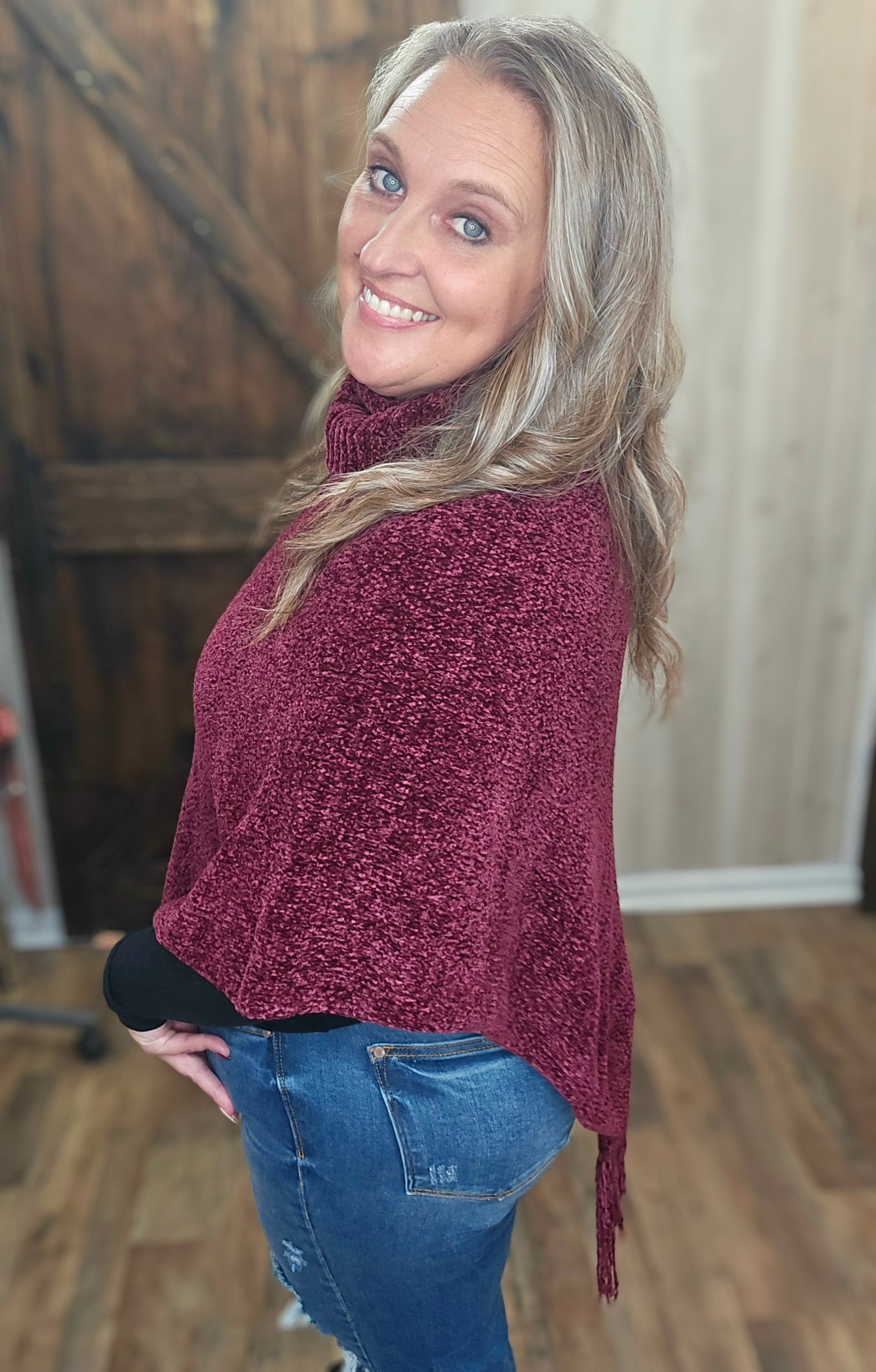 Softest Ever Cowl Neck Poncho