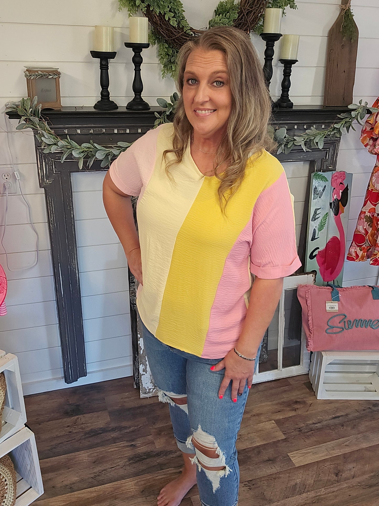 Callie Color Block Top