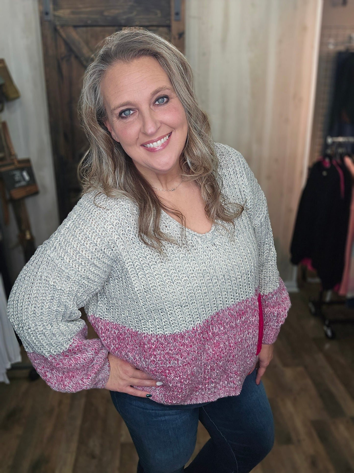 Magnificent Magenta Pocket Sweater