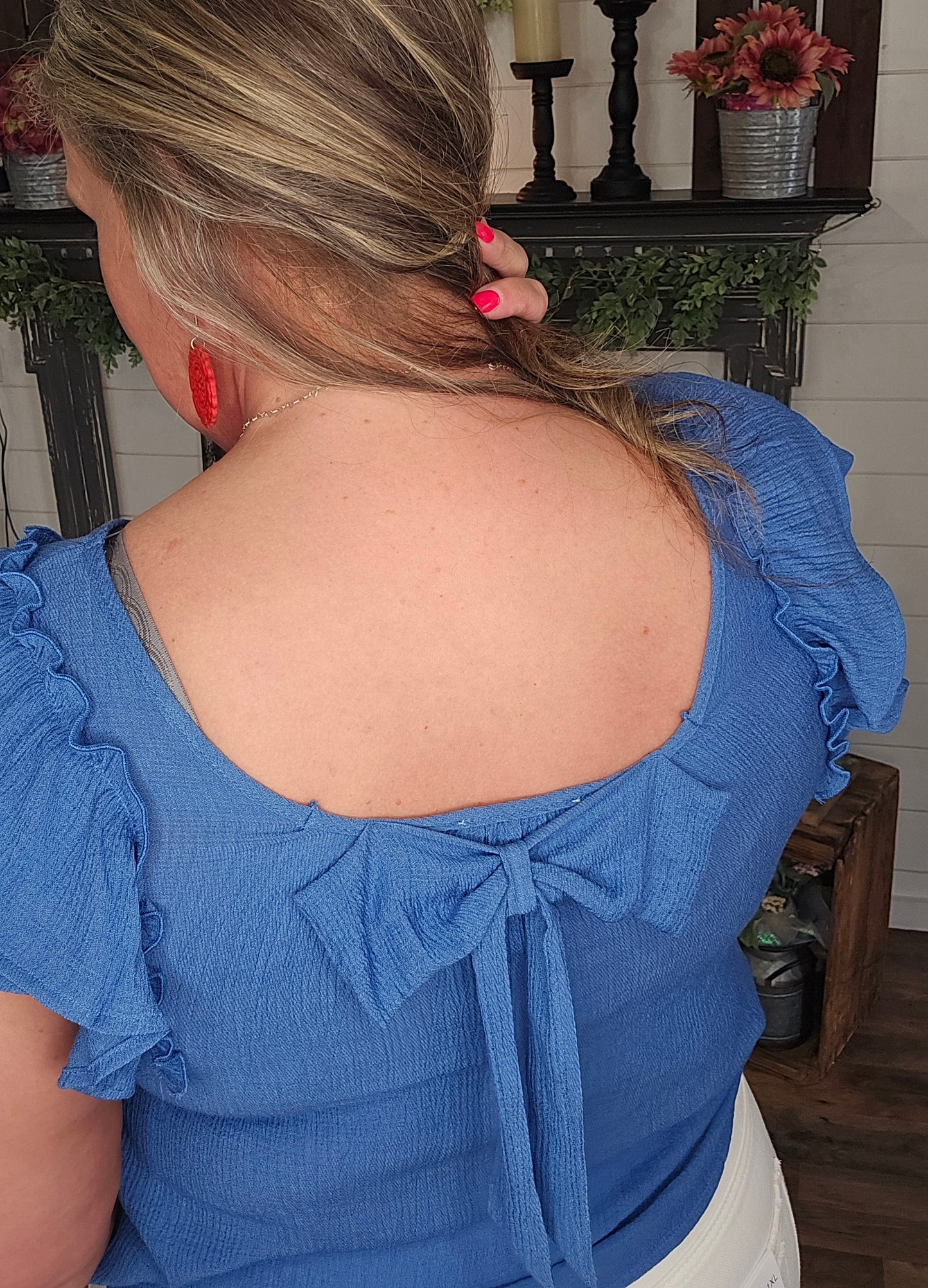 Bow Tie Back Blouse