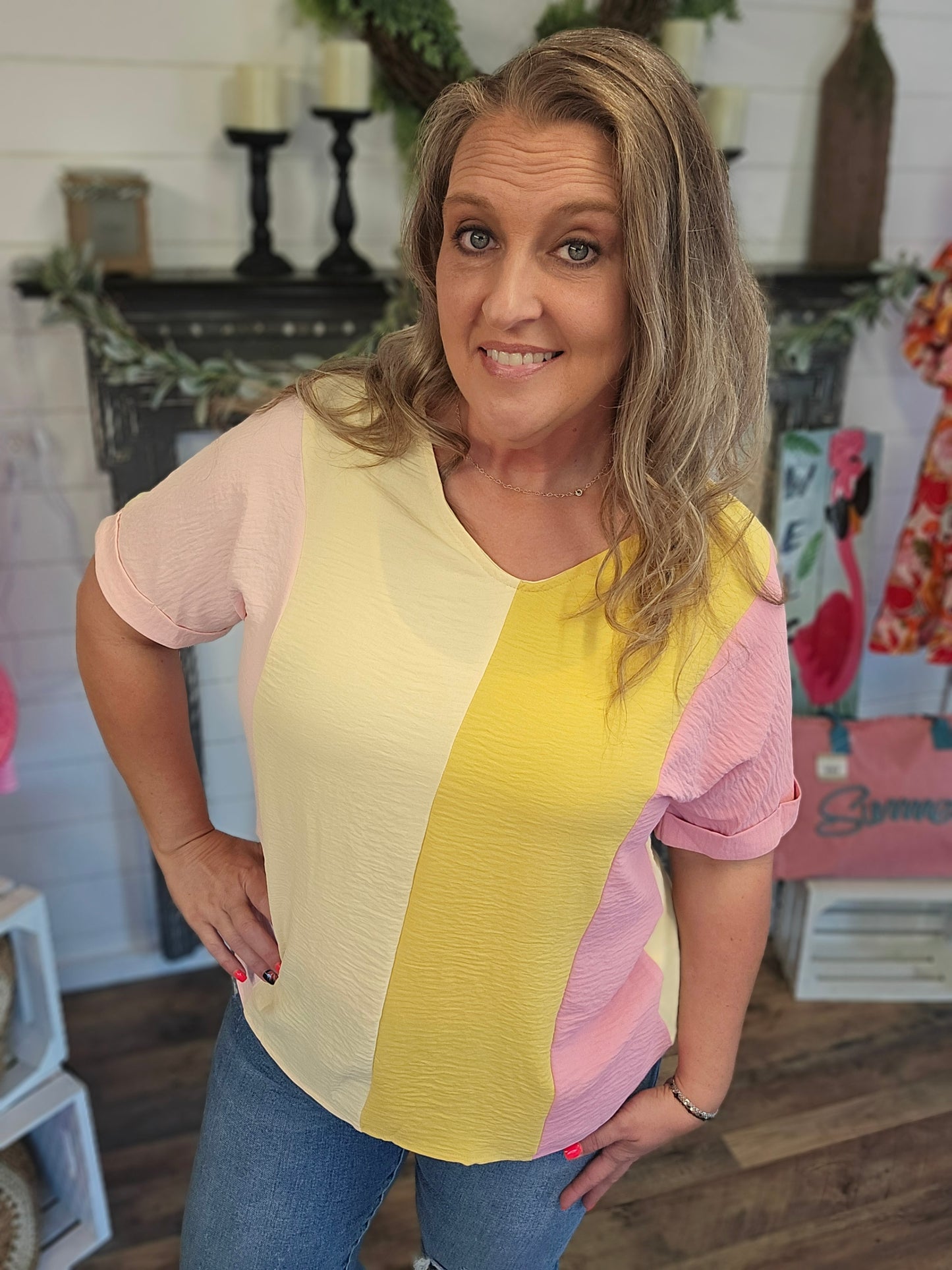 Callie Color Block Top