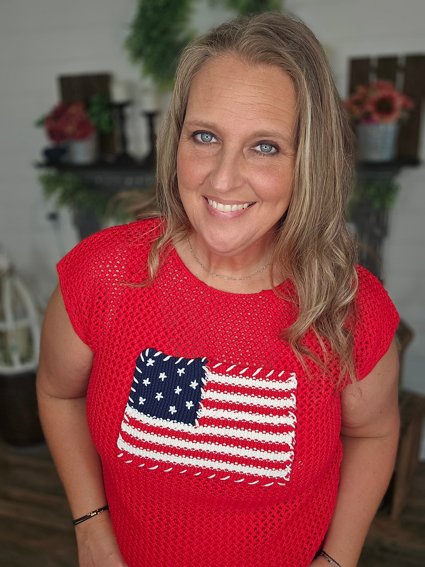 Festive Flag Sleeveless Sweater