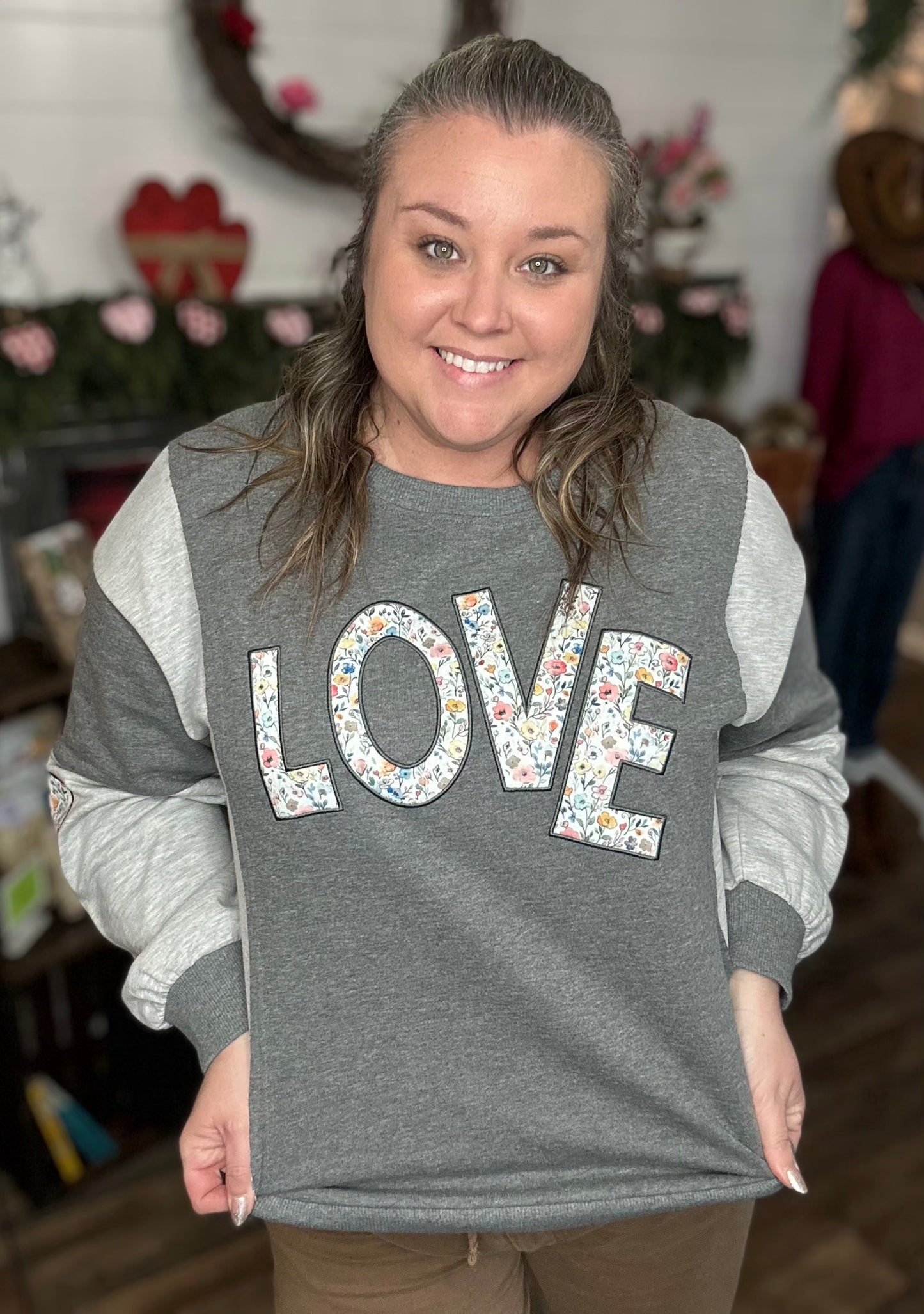 LOVE Patchwork Sweatshirt