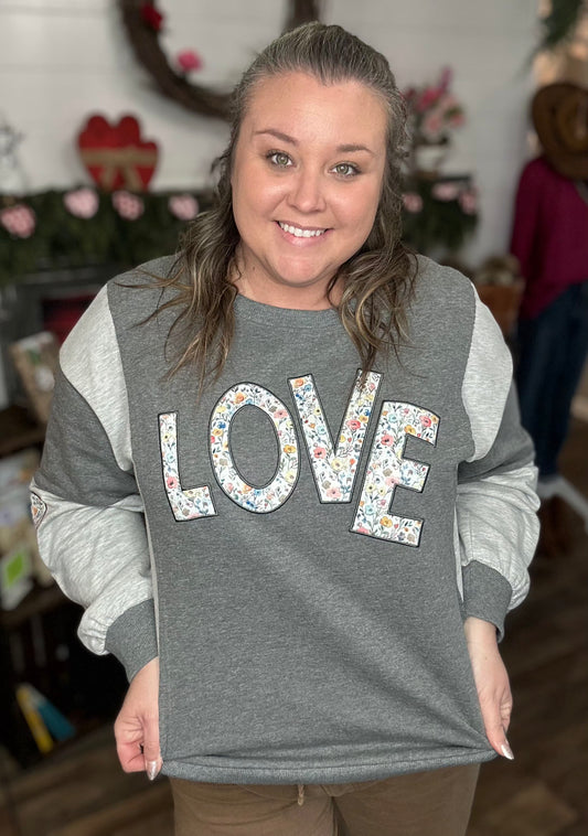 LOVE Patchwork Sweatshirt