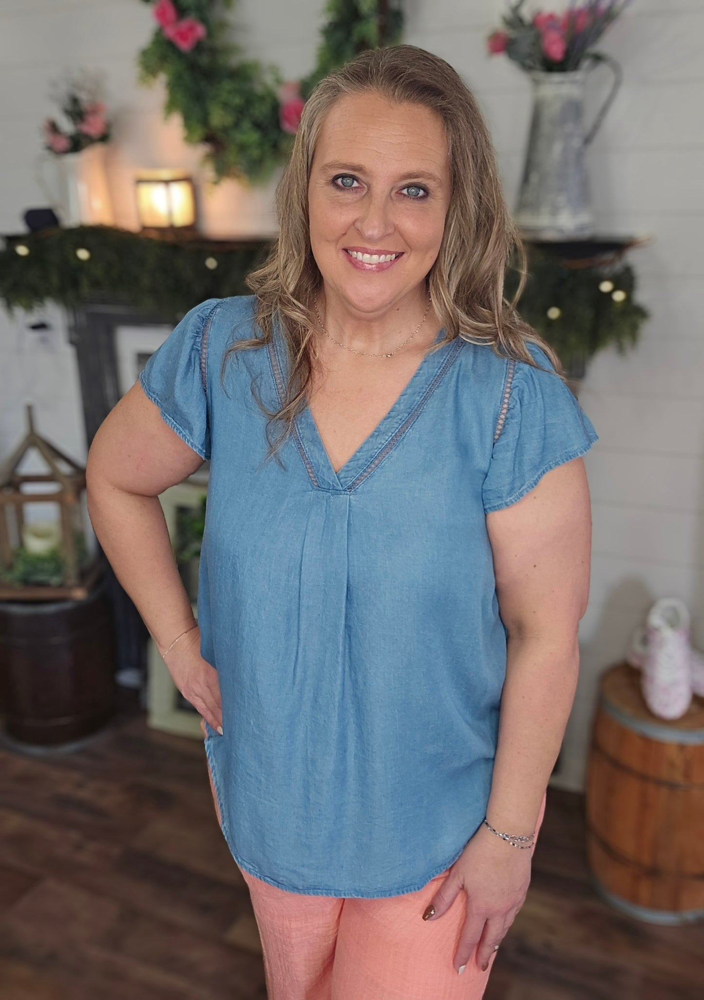 Betsy Button Back Top