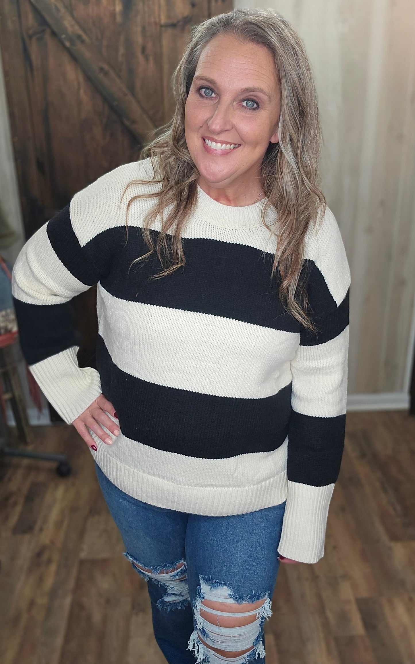 Kara's Color Block Sweater