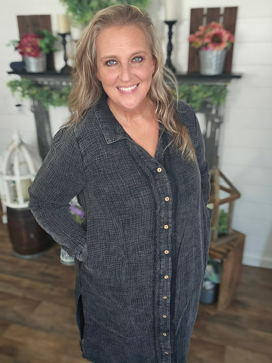 Braleigh Button Down Shirt Dress