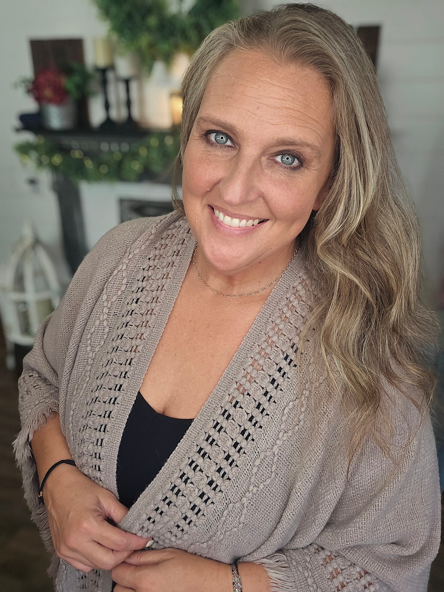 Boho Frayed Border Kimono 2