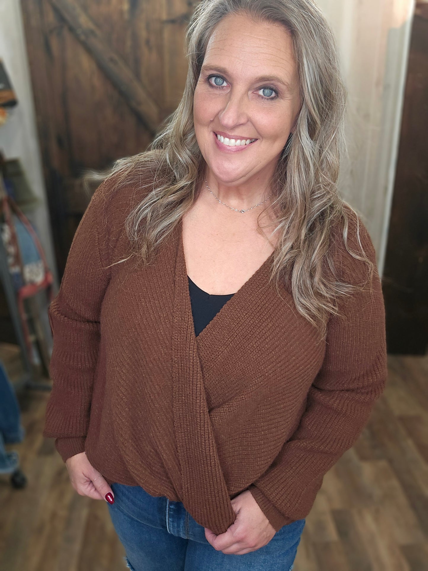 Tania Twisted Front Sweater