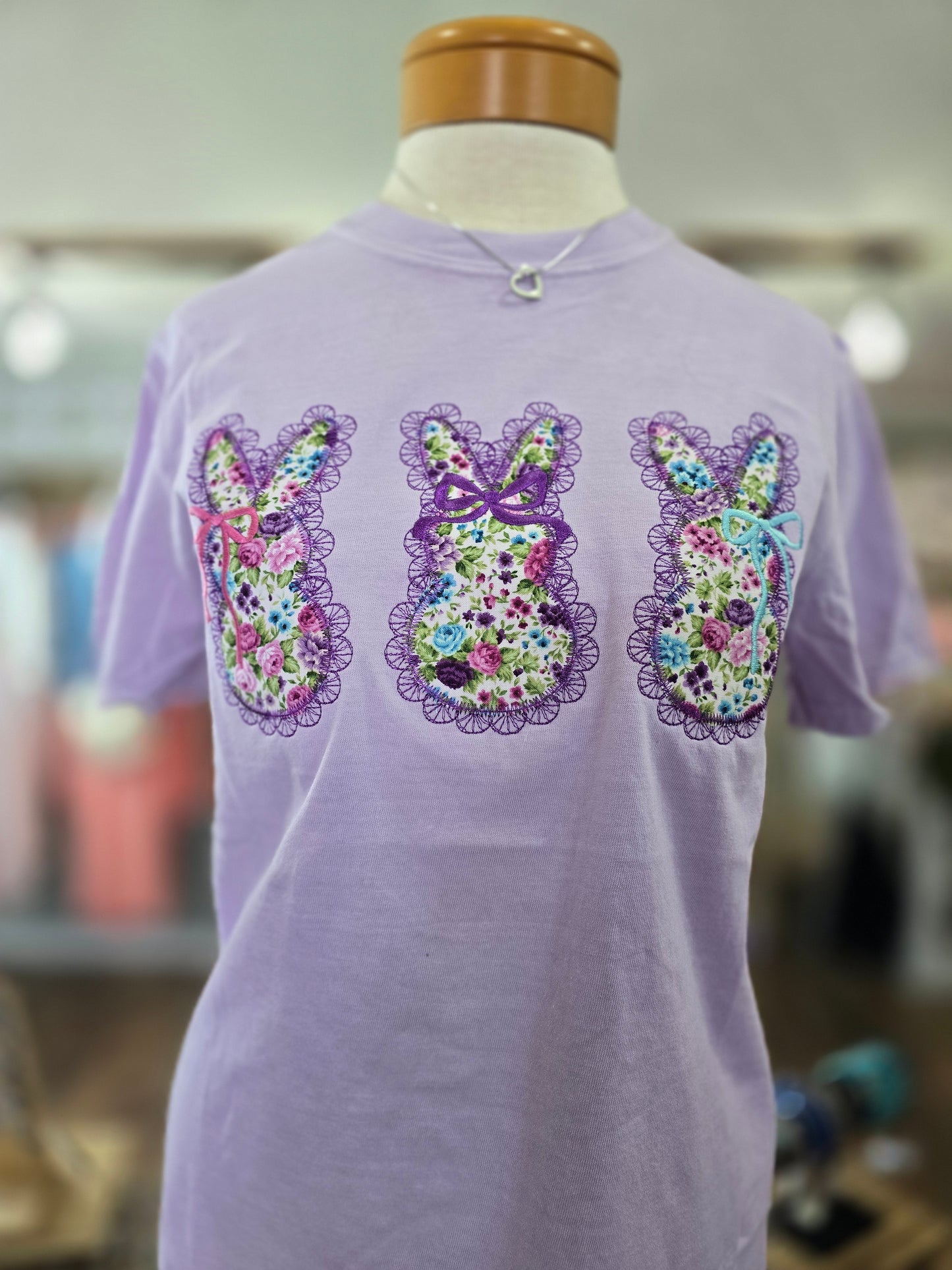 Sewing Memories Floral Bunnies Tee