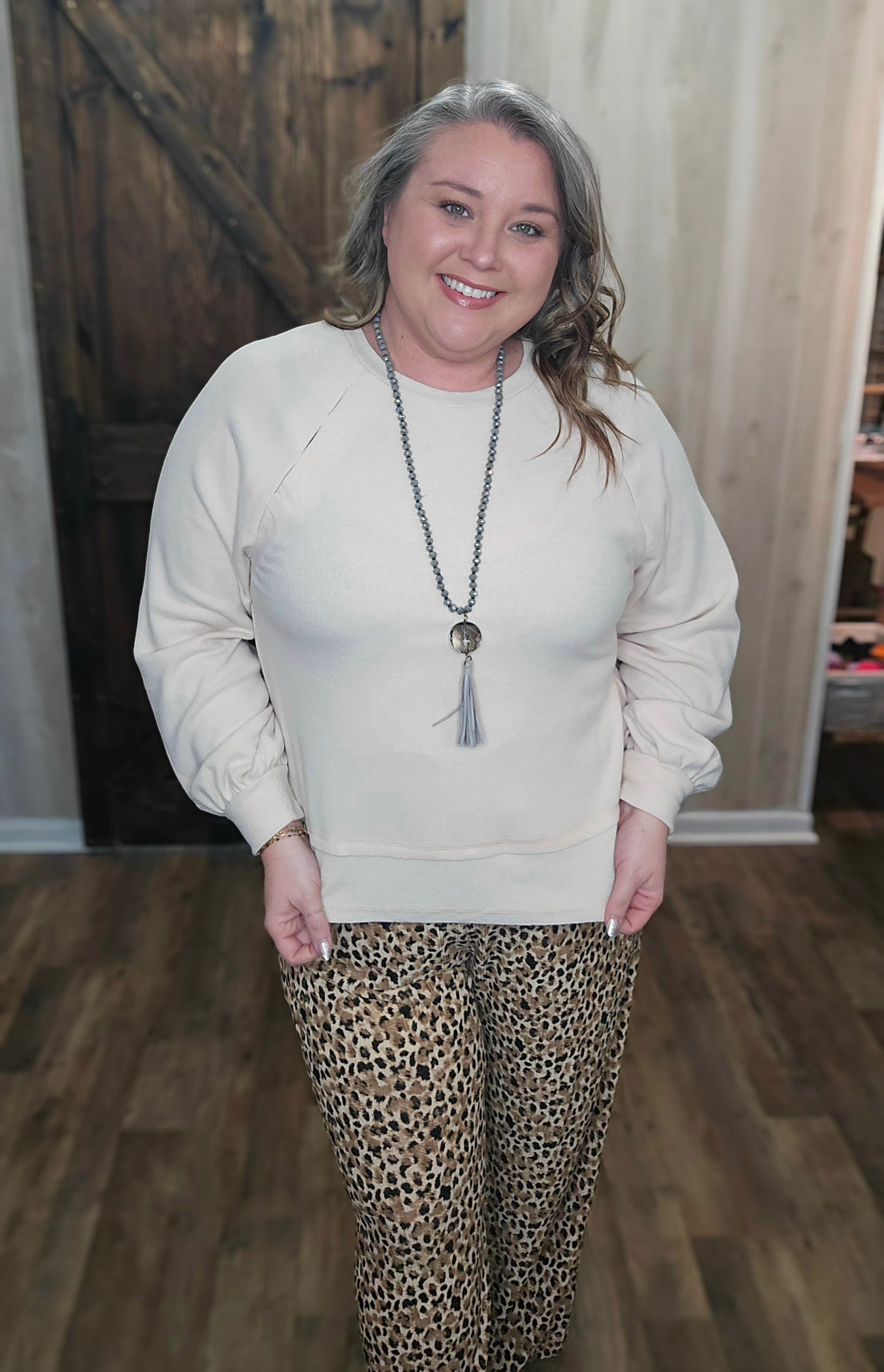 Simple Cutout Knit Top