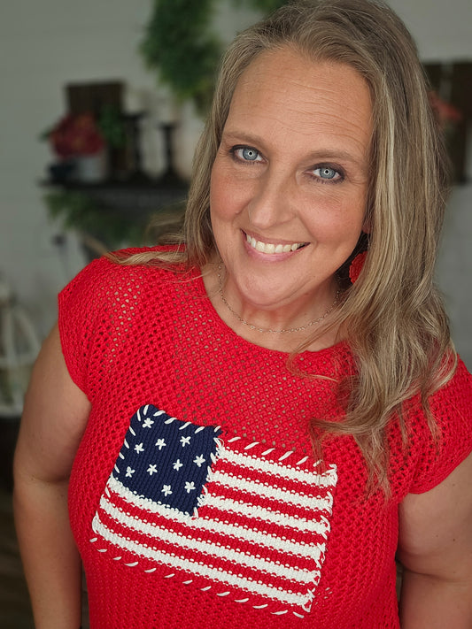 Festive Flag Sleeveless Sweater