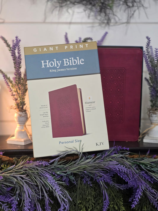 Giant Print KJV Holy Bible: Cranberry