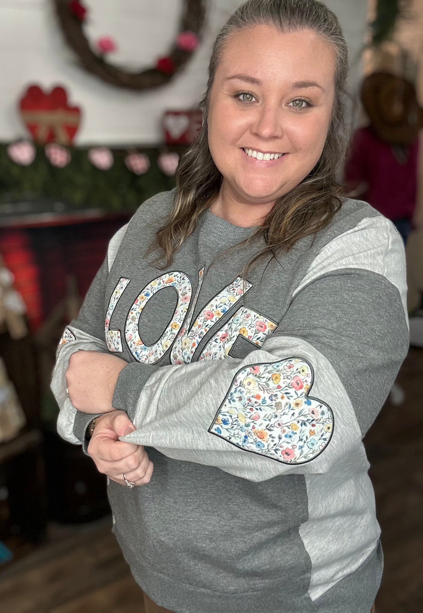 LOVE Patchwork Sweatshirt