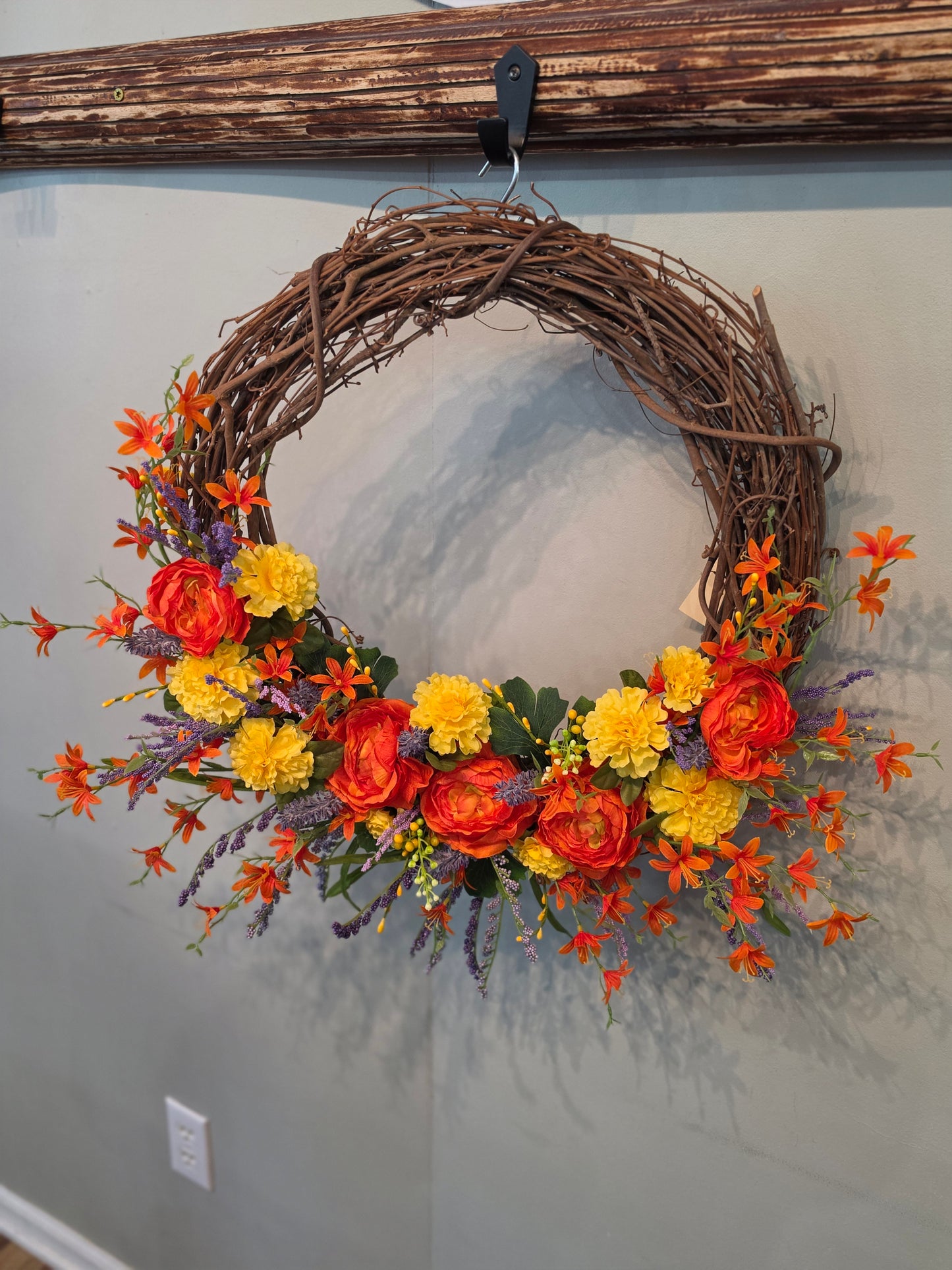 Summer Burst Grapevine Wreath