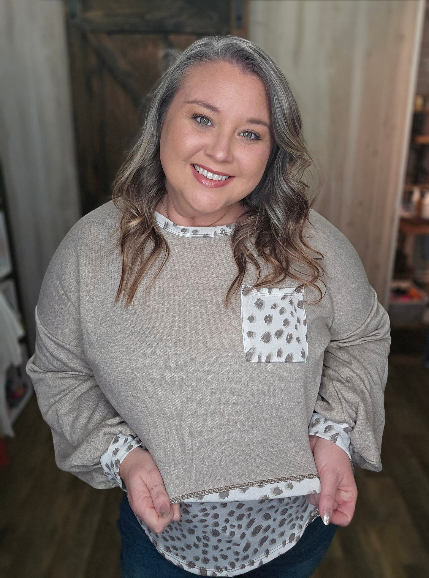 Lannie Leopard Tunic Top