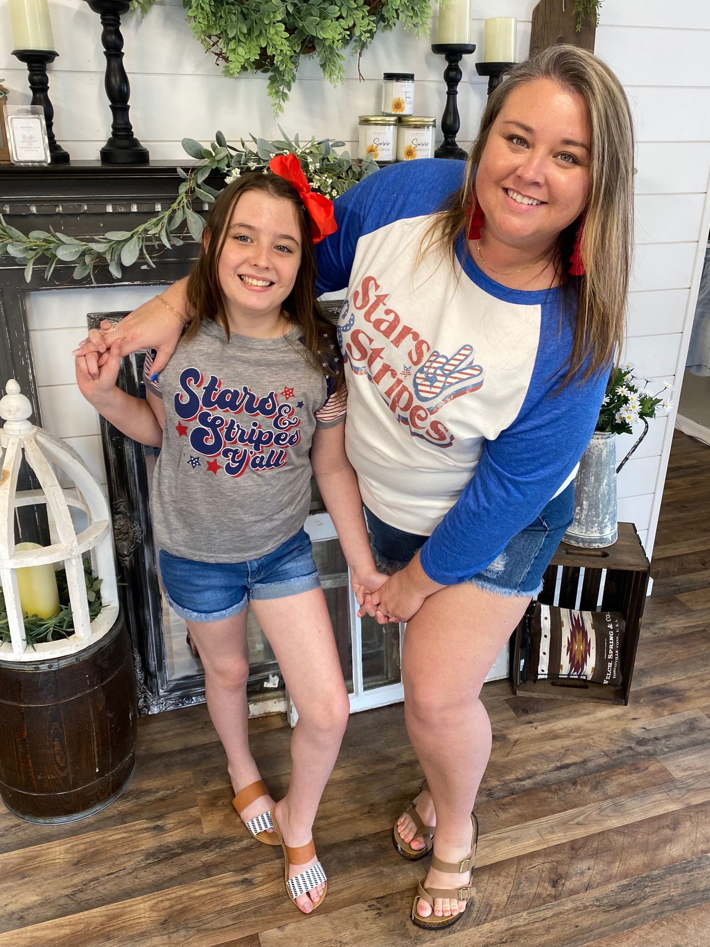 Little Girls Stars and Stripes Tee