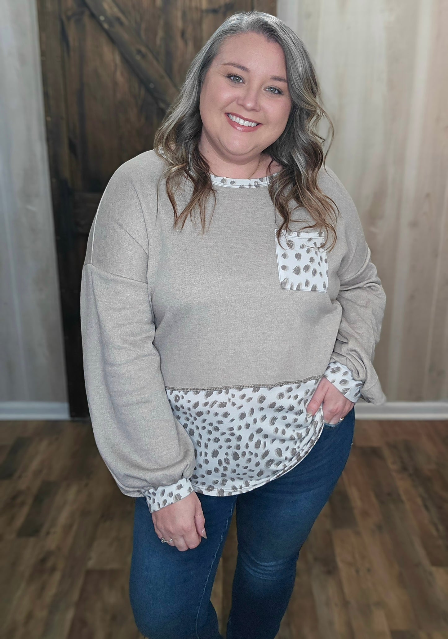 Lannie Leopard Tunic Top