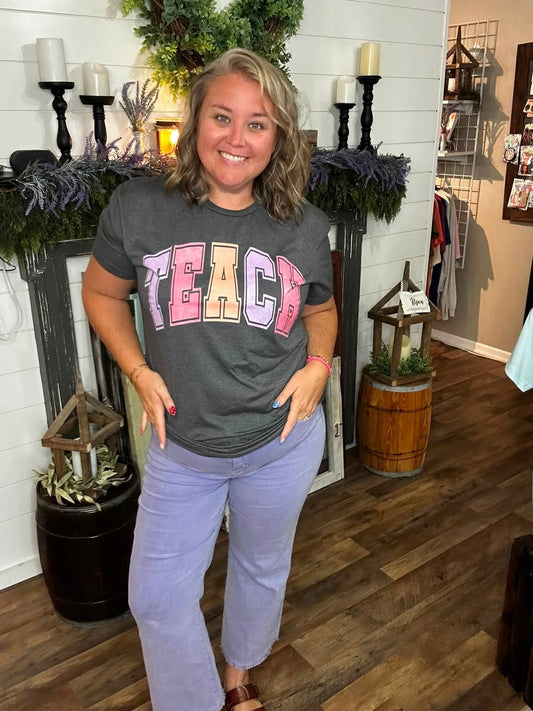 Teach Charcoal Tee