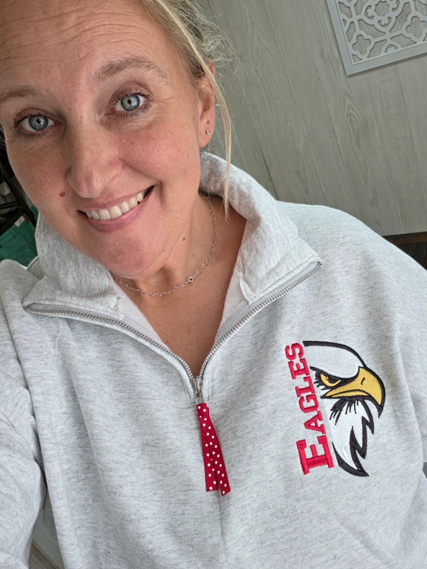 PRE-ORDER - Sewing Memories EAGLES Quarter Zip Crewneck