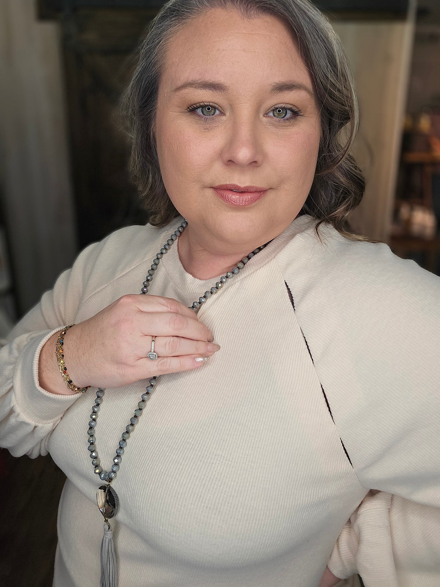 Simple Cutout Knit Top