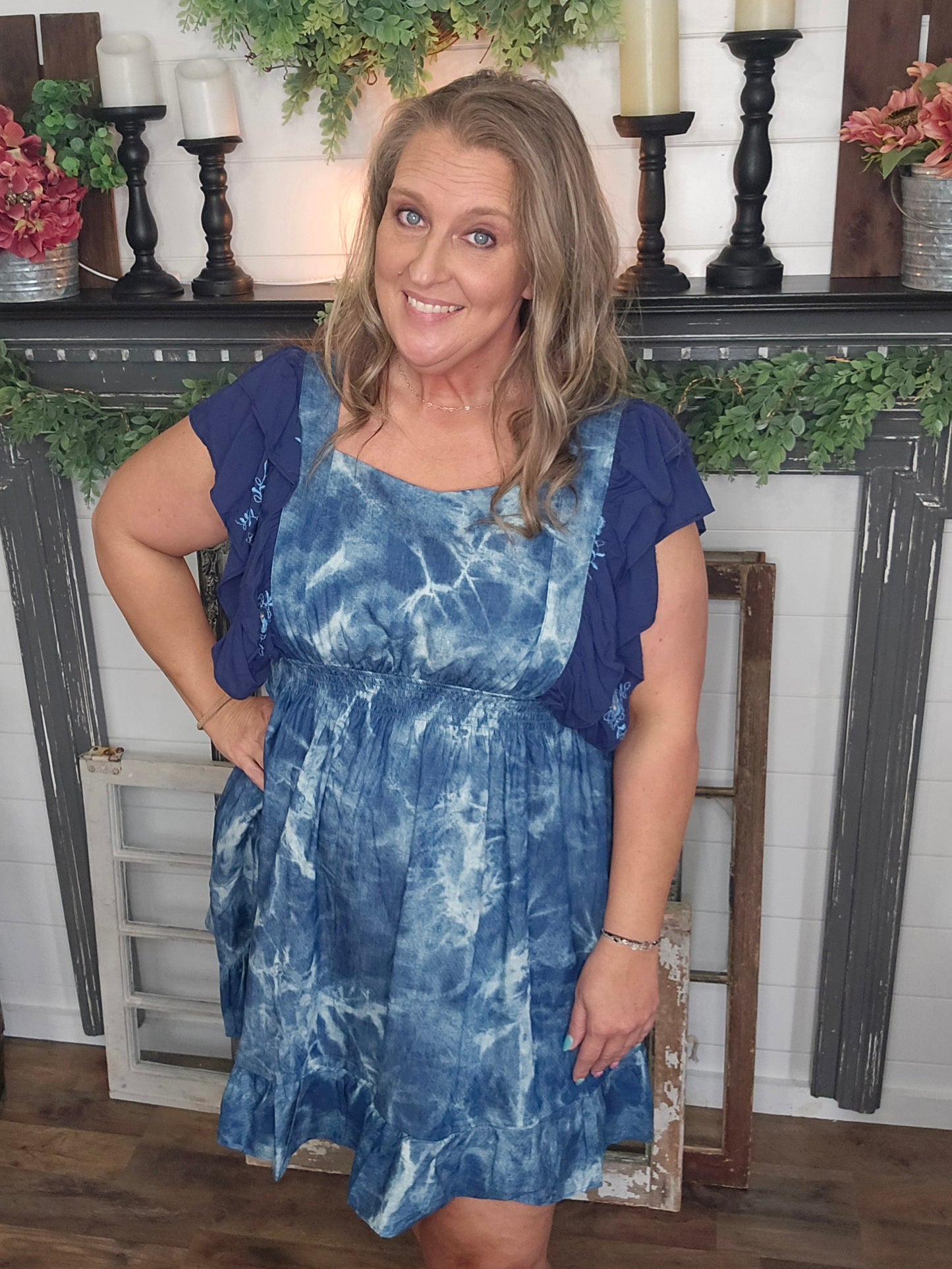 Floral Denim Dress