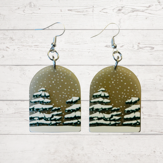 Winter Tree Earrings